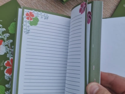 Pelargonium A5 Hardback Lined Notebook - Made from Recycled Paper